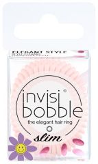 Invisibobble SLIM Retro Dreamin‘ Cuter than you Pink - Gumička do vlasů slim růžová 3 ks