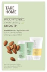 Paul Mitchell Clean Beauty Anti-frizz Take Home - Šampon 50 ml + kondicionér 50 ml + stylingový krém 100 ml Dárková sada