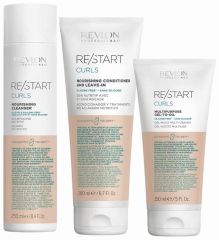 Revlon Professional Restart Curls Set - Šampon 250 ml + kondicionér 200 ml + gel-olej 150 ml Dárková sada
