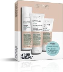 Revlon Professional Restart Curls Set - Šampon 250 ml + kondicionér 200 ml + gel-olej 150 ml Dárková sada