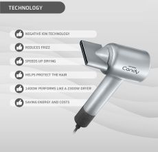 Artero Candy Hair Dryer Grey 1600W - Fén na vlasy Šedý