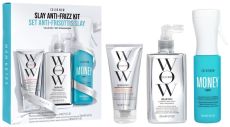 Color Wow Slay Anti-Frizz Set - Šampon pro barvené vlasy 75 ml + hydratační kondicionér 150 ml + uhlazující sprej 200 ml Dárková sada