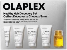 Olaplex Healthy Hair Discovery Set - Šampon 30 ml + kondicionér 30 ml + olej na vlasy 15 ml + vyhlazující krém 30 ml +kúra pro pokožku hlavy 5 ml Dárková sada