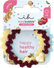 Invisibobble TWISTAR Wildflower Cherry Twist - Gumička do vlasů 3 ks
