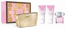 Versace Bright Crystal Set - EDT 90 ml + sprchový gel 100 ml + tělové mléko 100 ml + kosmetická taštička Dárková sada