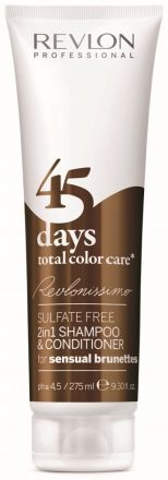 Revlon Professional 45 days total color care Shampoo & Conditioner 2in1 - 2 v 1 šampon a kondicionér pro smyslné hnědé odstíny 275ml