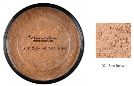 Pierre René Loose Powder Professional - Transparentní pudr č. 02 Sun Brown 8 g