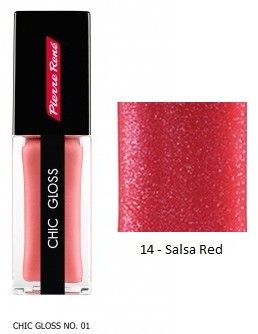 Pierre René Chic Gloss - Lesk na rty č. 14 Salsa Red 15g