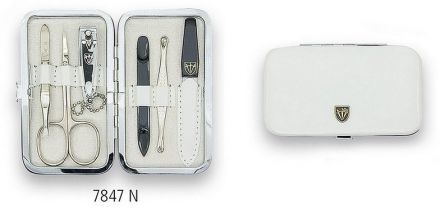 Kellermann Articial Leather White 7847 P N - Luxusní manikúra 6 dílná