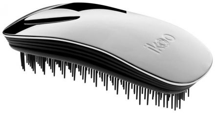 Ikoo Home Metallic Black Oyster - Kartáč na vlasy černo-stříbrný