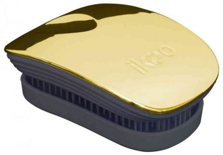 Ikoo Pocket Metallic Black Soleil - Kartáč na vlasy černo-zlatý