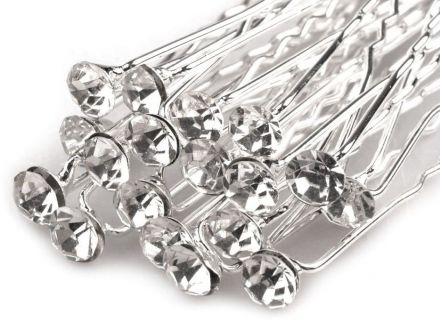 Štrasová vlásenka - kamínek krystal 1ks