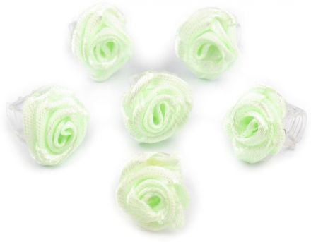 Skřipec do vlasů - růžička zelená 1ks