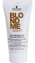 Schwarzkopf Keratin Blonde Shampoo - Keratinový regenerační šampon 30ml cestovní balení