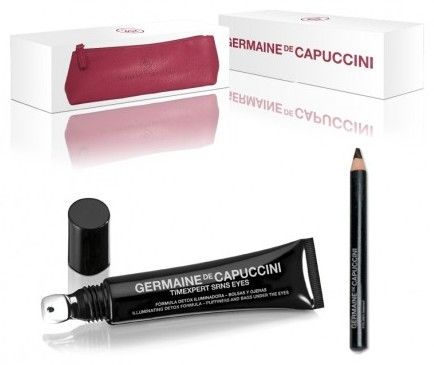 Germaine de Capuccini Timexpert SRNS Hipnotic Sada - Krém proti kruhům a váčkům pod očima 15ml + Tužka na oči černá 1,5g + Neceser Dárková sada