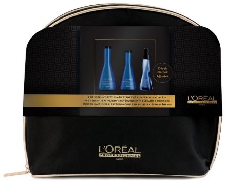 L´oréal Professionnel Pro Fiber Re-Create Chrismas sada - Šampon 250ml + Kondicionér 200ml + Sérum 150ml + Neceser Dárková sada