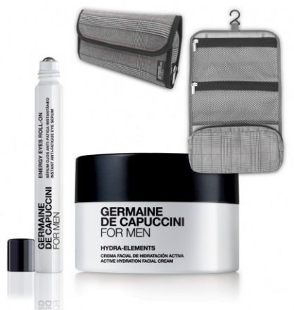 Germaine de Capuccini For Men - Hydratační krém Hydra Elements 50 ml + Roll-on 10 ml Dárková sada