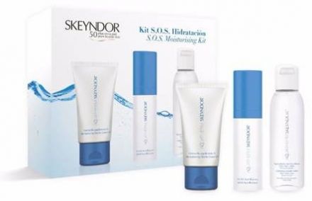 Skeyndor Aquatherm S.O.S. Moisturising KIt - Hluboce zvlhčující krém 50 ml + sérum proti červenání 30 ml + micelární voda 100 ml Dárková sada