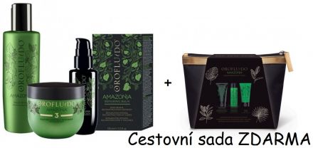 Orofluido Amazonia Repair Set - Šampon 200ml + Maska 250ml + Obnovující balzám 100ml + Dárek Dárková sada