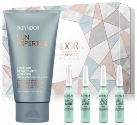 Skeyndor Recovering Sun Set - SOS concentrate 4 x 2 ml + emulze po opalování 50 ml Dárková sada