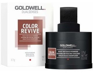 Goldwell Color Revive Root Retouch Powder Medium Brown - Pudr pro zakrytí odrostů a šedin Středně hnědá 3,7 g