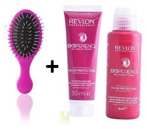 Revlon Eksperience Travel Set 1 - Šampon na barvené vlasy 50ml + Maska na barvené vlasy 30ml + Cestovní hřeben 1ks Dárková sada