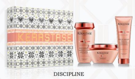 Kérastase Discipline Vánoční sada - Šampon 250 ml + maska 200 ml + termoochrana 150 ml Dárková sada
