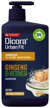 Dicora Shower Gel Urban Ginseng & Vetiver - Sprchový gel ženšen 825 ml