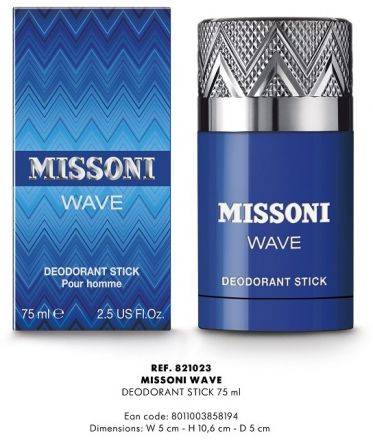 Missoni Wave Deodorant Stick - Tuhý deodorant 75 ml