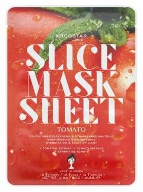Kocostar Mask Sheet Tomato - Pleťová maska rajče 10 ks