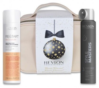 Revlon Professional Restart Recovery Vánoční Sada - Šampon 250 ml + maska 200 ml + lak na vlasy 200 ml Dárková sada
