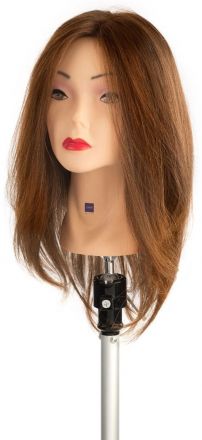 Labor Pro Cvičná hlava - 100% pravých vlasů Tmavá blond 35cm Vyšší hustota