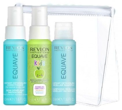 Revlon Professional Equave Mini Travel Set - Micelární šampon 50 ml + 2-fázový kondicionér 50 ml + dětský kondicionér 50 ml Dárková sada