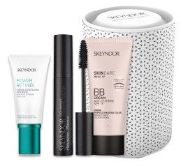 Skeyndor Power Retinol Suchá Pleť Set - Pleťový krém 50 ml + řasenka Černá 10 ml + BB cream č.2 40 ml Dárková sada