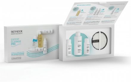Skeyndor Expert Cleanse Pro Mini Sada s pěnovým gelem - Odličovací olej 50 ml + čistící gel 100 ml + vitamínová essence 50 ml Dárková sada