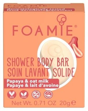 Foamie Shower Body Bar Travel Size - Sprchové péče Papaya a Ovesné mléko 20 g