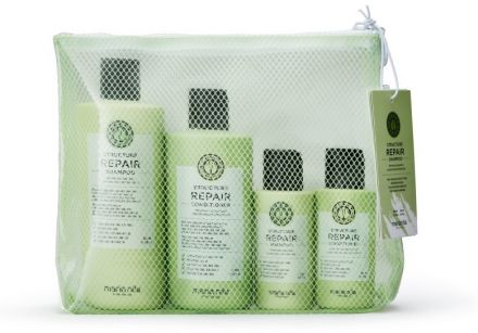 Maria Nila Structure Repair Beauty Bag - Šampon 300 ml + kondicionér 300 ml + šampon 100 ml + kondicionér 100 ml Dárková sada