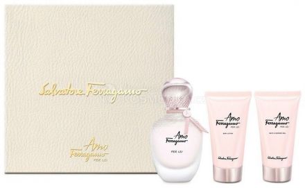 Salvatore Ferragamo Amo Ferragamo Per Lei Set - EDP 50 ml + sprchový gel 50 ml + tělové mléko 50 ml Dárková sada