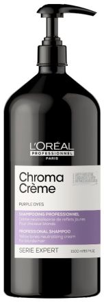 L´oréal Professionnel Chroma Créme Purple Dyas Shampoo - Fialový šampon pro blond vlasy 1500 ml