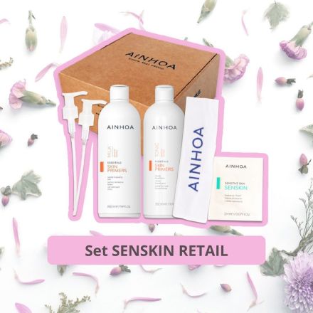 Ainhoa Skin Primers Clean Set III - Čistící pleťové mléko 350 ml + pleťové tonikum 350 ml Dárková sada