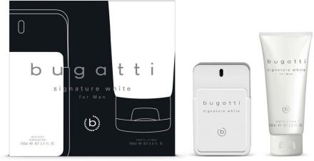 Bugatti Signature White Set - EDT 100 ml + Sprchový gel 200 ml Dárková sada