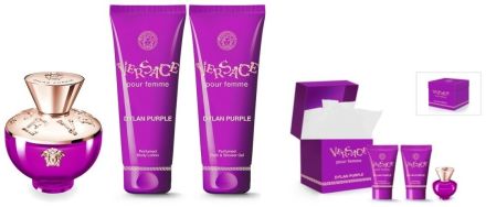 Versace Dylan Purple EDP Set - EDP 100ml + Sprchový gel 200ml + Tělové mléko 200ml Dárková sada