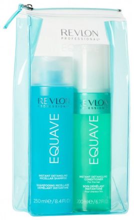 Revlon Professional Equave Set - Hydratační šampon 250ml + Objemový neoplachovací kondicioner 200ml + Pouzdro Dárková sada