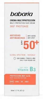 Babaria Multi-protection Cram SPF 50+ Photo age - Multi-ochranný krém SPF 50 + 50 ml