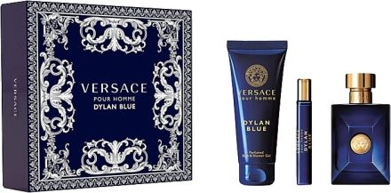 Versace Dylan Blue Pour Homme Set - EDT 100 ml + EDT 10 ml + sprchový gel 150 ml Dárková sada