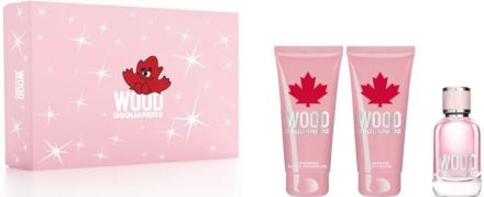Dsquared2 Wood Pour Femme Set - EDT 50 ml + těloé mléko 100 ml + sprchový gel 100 ml Dárková sada