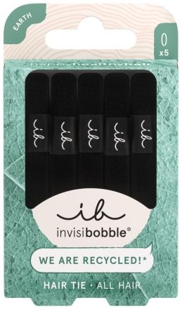 Invisibobble HAIR TIE Black - Gumička do vlasů 5 ks