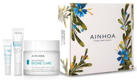 Ainhoa Biome Care Letní Set - Krém 50 ml + oční krém 15 ml + kyselina hyaluronová 10 ml Dárková sada