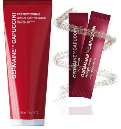 Germaine de Capuccini Perfect Forms Retinol Body Set - Výživný tělový krém 250ml + Jablečný nápoj k redukci hmotnosti 30x4g Dárková sada