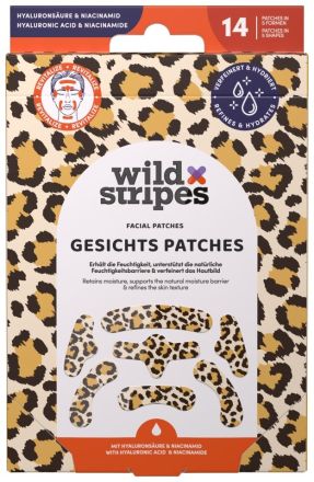 Wild Stripes Facial Patches Animal Leo - Hydrokoloidní náplasti s kyselinou hyaluronovou a niacinamidem 14 ks